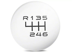 Hustle Performance 6 Speed Manual Shift Knob - White (15-23)