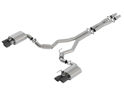 Borla S-Type Cat-Back Active Exhaust - Black Chrome Tips (18-23 GT Fastback)