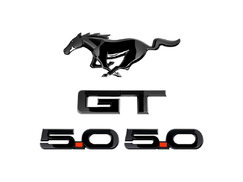 Gloss Black Mustang GT Emblem Kit (15-23 GT)