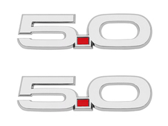 Ford Licensed Accessories Side 5.0 Emblem Pair - Chrome (15-23 GT)