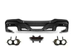 MP Concepts Dark Horse Style Rear Diffuser w/ Tips & Reverse LED Light (2024+ Mustang)