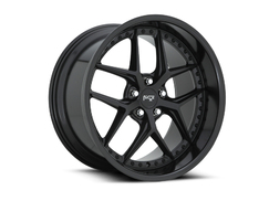 Niche Vice M226 Satin Black w/ Gloss Black Lip Wheel Kit - 20x9/20x10.5 (15-23)