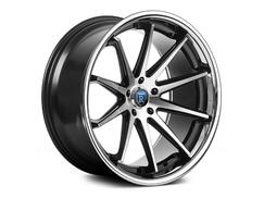 Rohana RC10 Machine Black/Chrome Lip Wheel Kit - 20x9/20x10 (15-23)