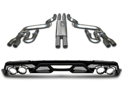 Solo Performance Mach XV Cat-Back Exhaust (NON Active) w/GT500 Style Rear Diffuser & Tips (15-23 GT)