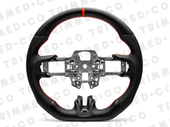 Trimmed Co. Full Leather w/ Perforated Grip Steering Wheel - Red (15-17)