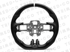 Trimmed Co. Full Leather w/ Perforated Grip Steering Wheel - White (15-17)