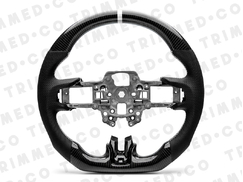 Trimmed Co. Carbon Fiber w/ Perforated Leather Grip Steering Wheel - White (15-17)
