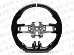 Trimmed Co. Carbon Fiber w/ Alcantara Grip Steering Wheel - White (18-23)