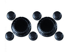 UPR Products Billet Strut Tower Cap Covers - Black (15-23)