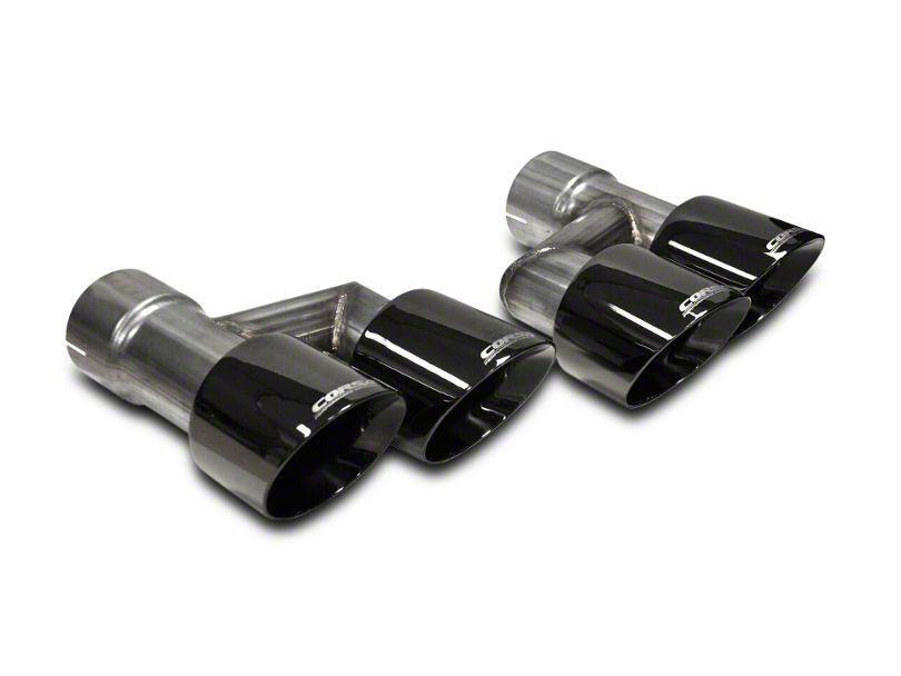 Corsa Pro Series Quad 4 inch Exhaust Tip Kit - Black (15-17 GT)