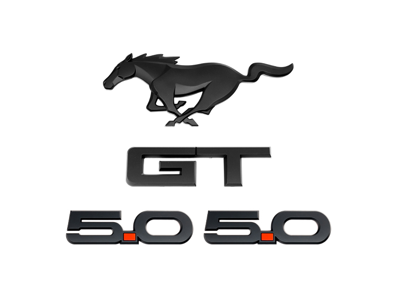 Matte Black Mustang GT Emblem Kit (15-23 GT)