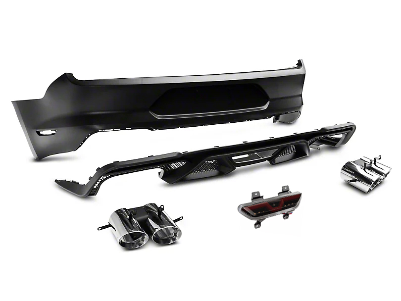 MP Concepts GT500 Diffuser w/ Tips + Ford Genuine Rear Bumper Kit (15-17)
