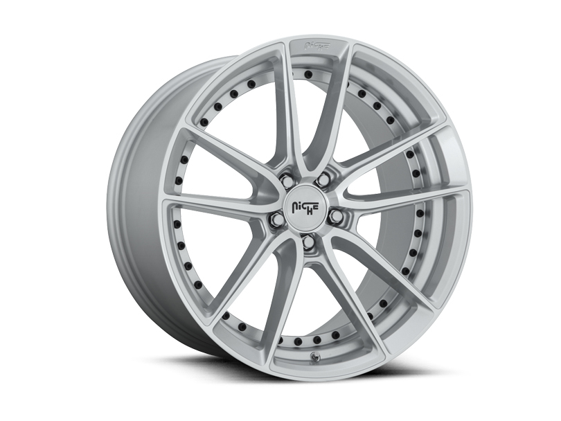 Niche DFS M221 Gloss Silver Machined Wheel Kit- 20x9/20x10.5 (15-23)