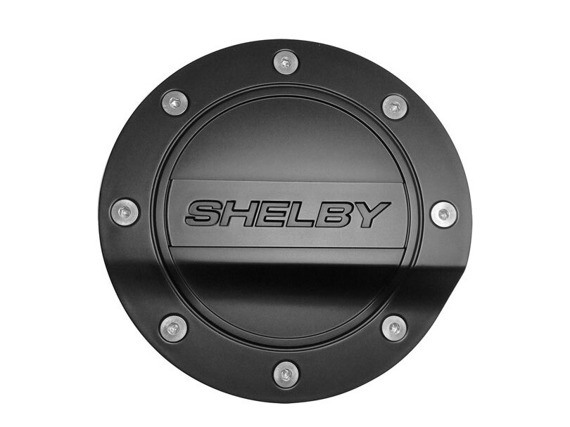 Drake Fuel Door w/ Shelby Logo - Black (15-21)