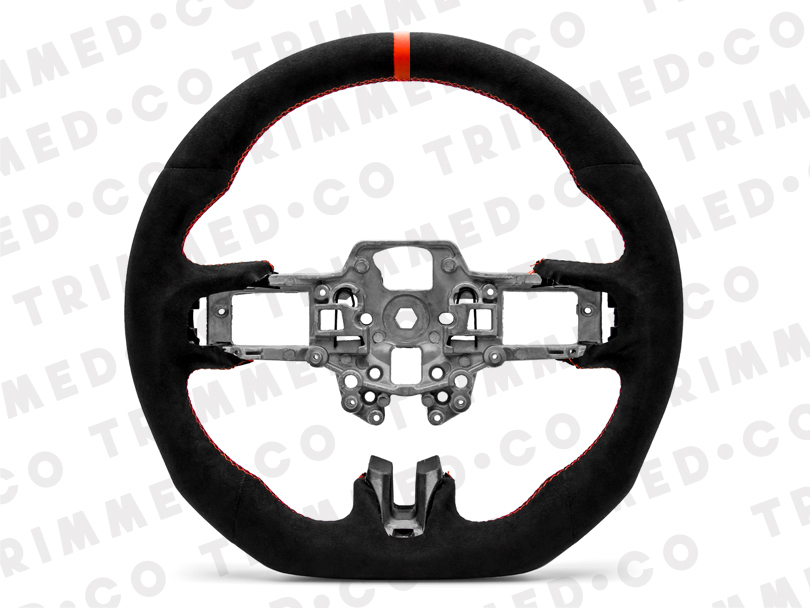 Trimmed Co. Full Alcantara Steering Wheel - Red (18-22)