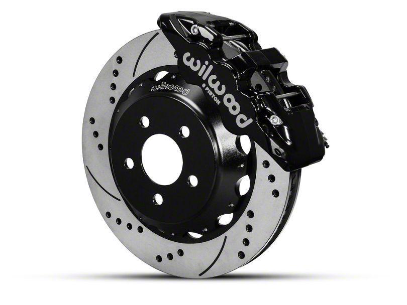 Wilwood AERO6 Front Brake Kit w/ 15 in. Drilled & Slotted Rotors - Black (15-23)