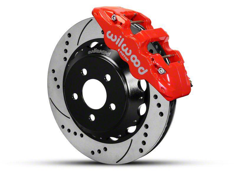 Wilwood AERO6 Front Brake Kit w/ 15 in. Drilled & Slotted Rotors - Red (15-23)